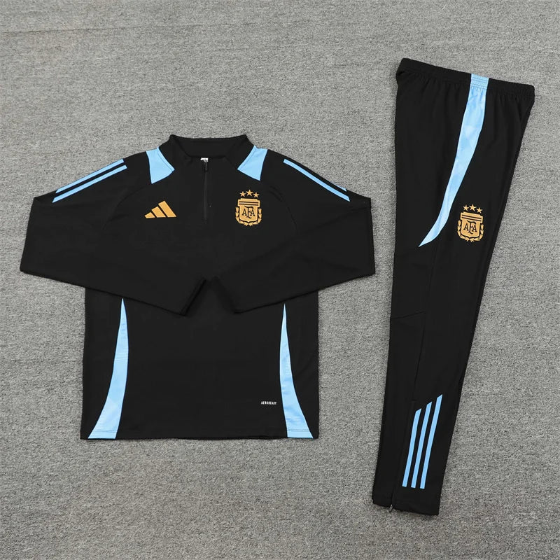 2024/2025 Argentina Half-Pull Tracksuit Black