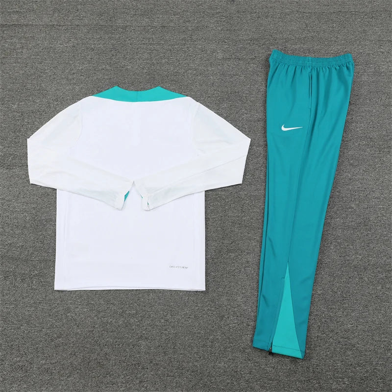 2024/2025 Portugal Half-Pull Tracksuit White