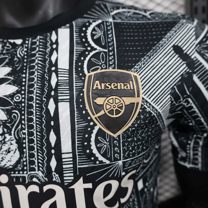 2024/2025 Arsenal Black pre-match Football Shirt 1:1 Thai Quality - Player Version