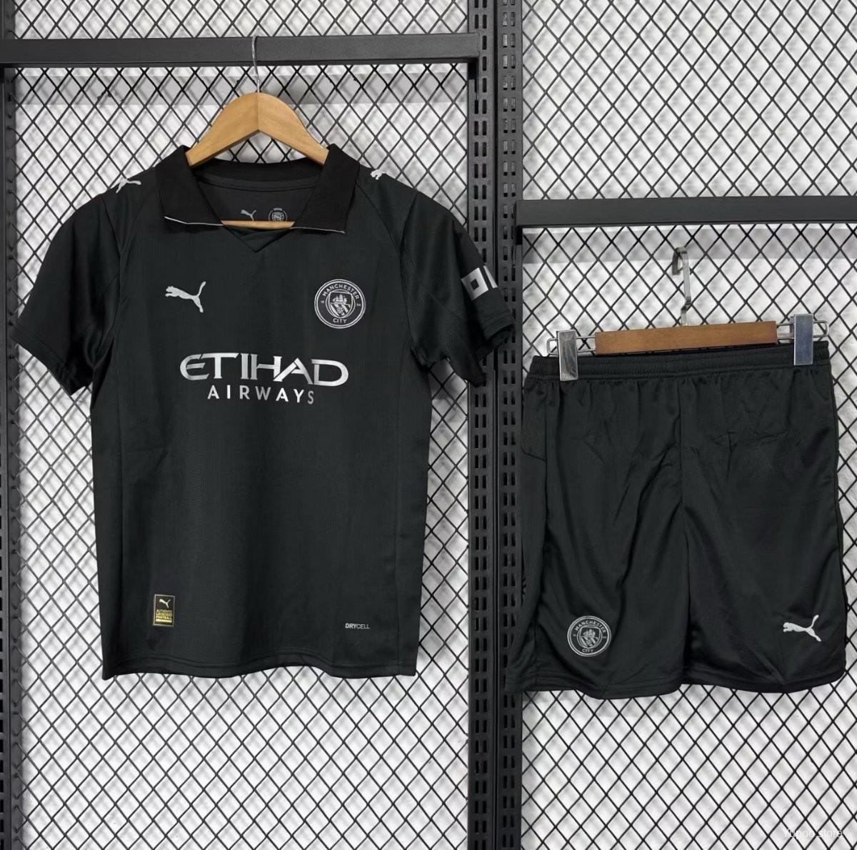 2025/2026 Manchester City Away Football Shirt Kids Size
