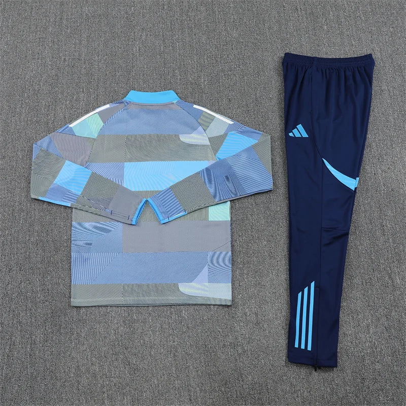 2025/2026 Real Madrid Blue Half-Pull Tracksuit