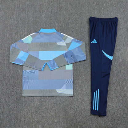 2025/2026 Real Madrid Blue Half-Pull Tracksuit