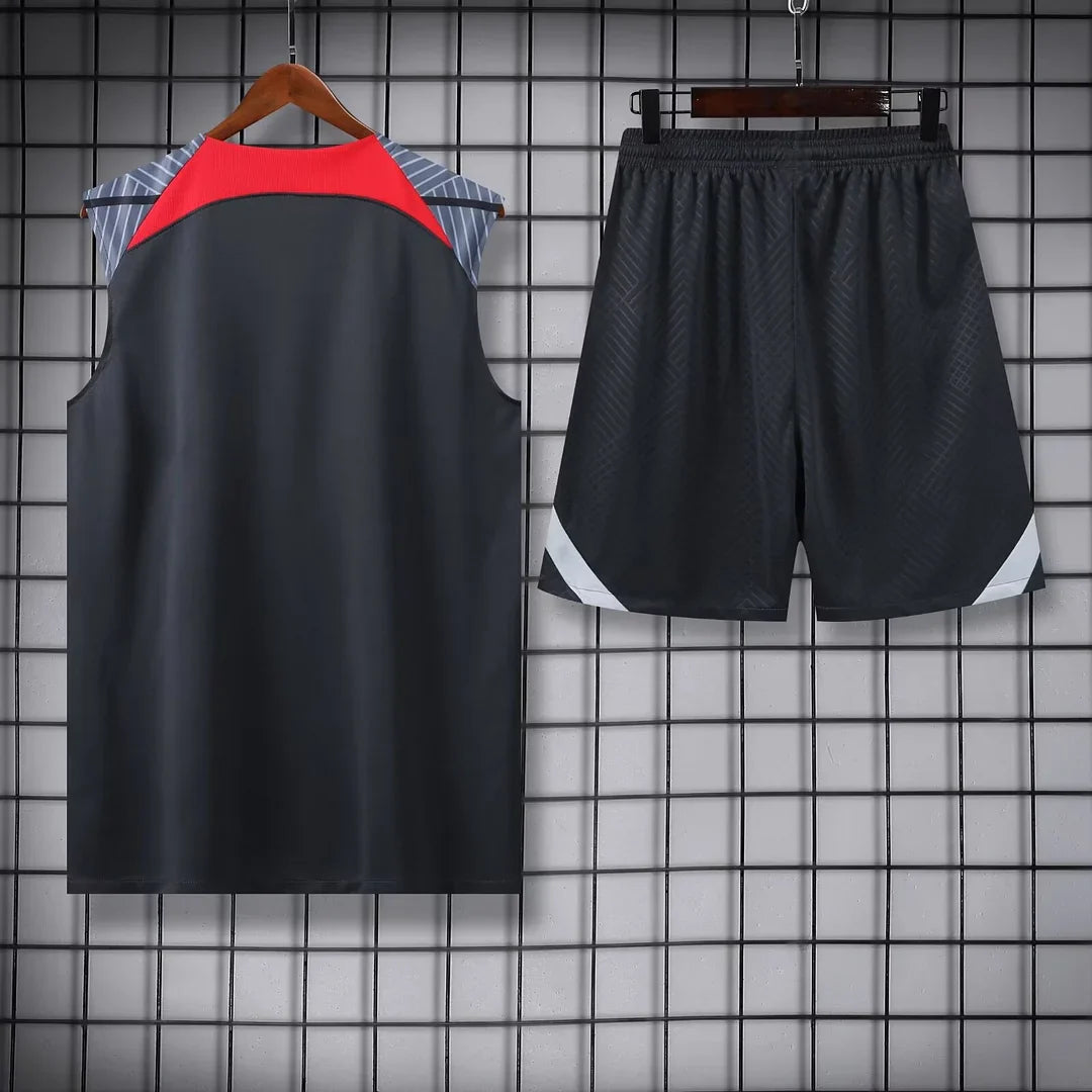 2024/2025 Liverpool Pre-match Training Black Jersey+Shorts 1:1 Thai Quality