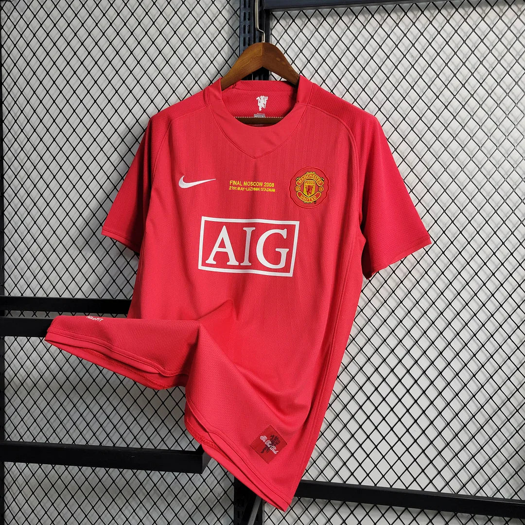 2007/2008 Retro Manchester United Home Champions League Edition Football Shirt