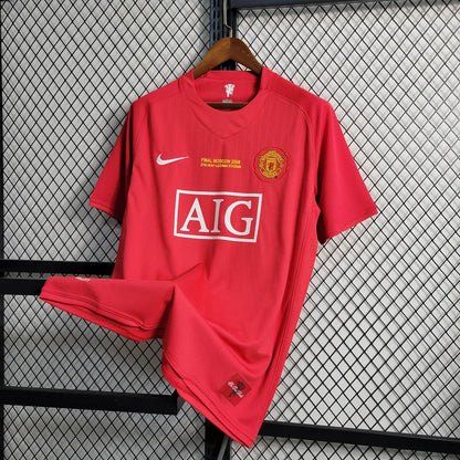 2007/2008 Retro Manchester United Home Champions League Edition Football Shirt