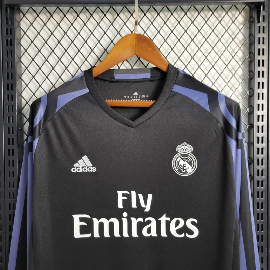 2016/2017 Retro Long Sleeve Real Madrid Third Away Football Shirt 1:1 Thai Quality