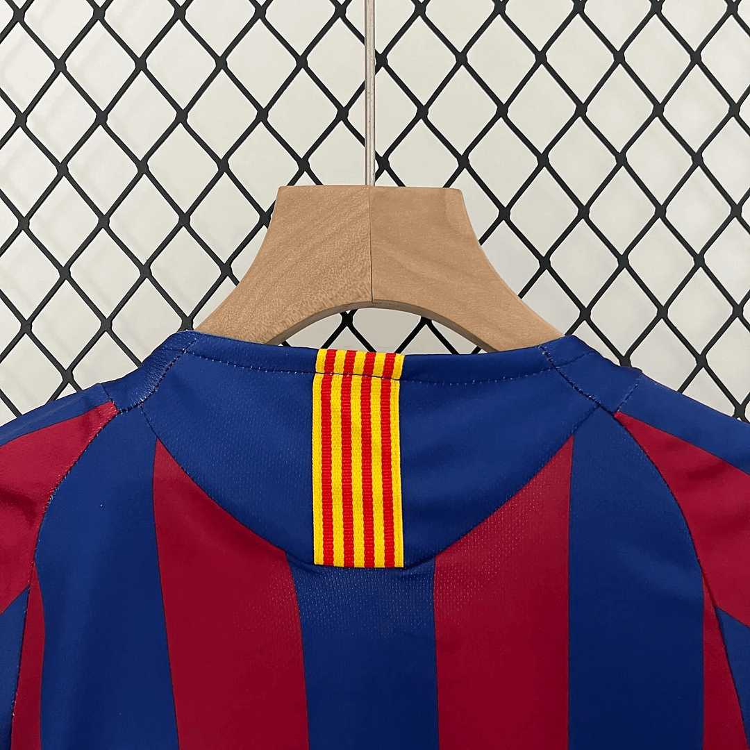 2005/2006 Retro Kids Size Barcelona Home Football Shirt 1:1 Thai Quality
