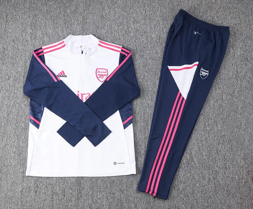 2022/2023 Arsenal Half-Pull Tracksuit White 1:1 Thai Qualit