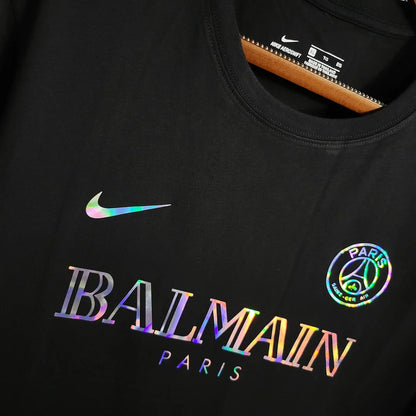 2023/2024 Paris Saint-Germain Black Balmain Shirt