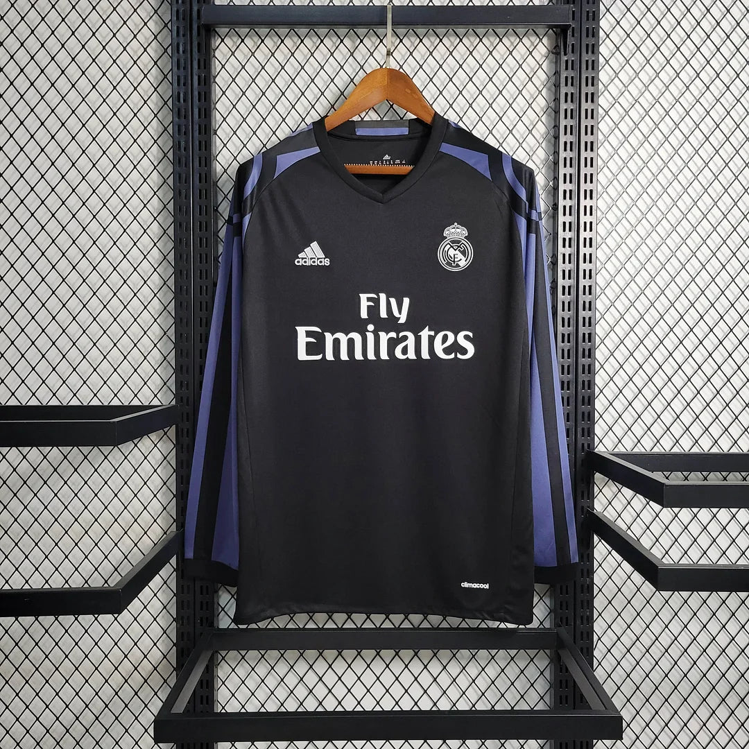 2016/2017 Retro Long Sleeve Real Madrid Third Away Football Shirt 1:1 Thai Quality