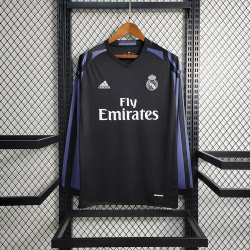 2016/2017 Retro Long Sleeve Real Madrid Third Away Football Shirt 1:1 Thai Quality