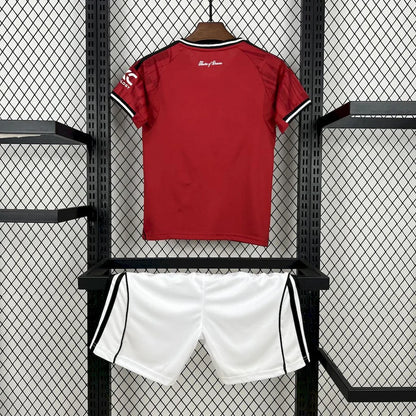 2025/2026 Manchester United Home Football Shirt Kids Size