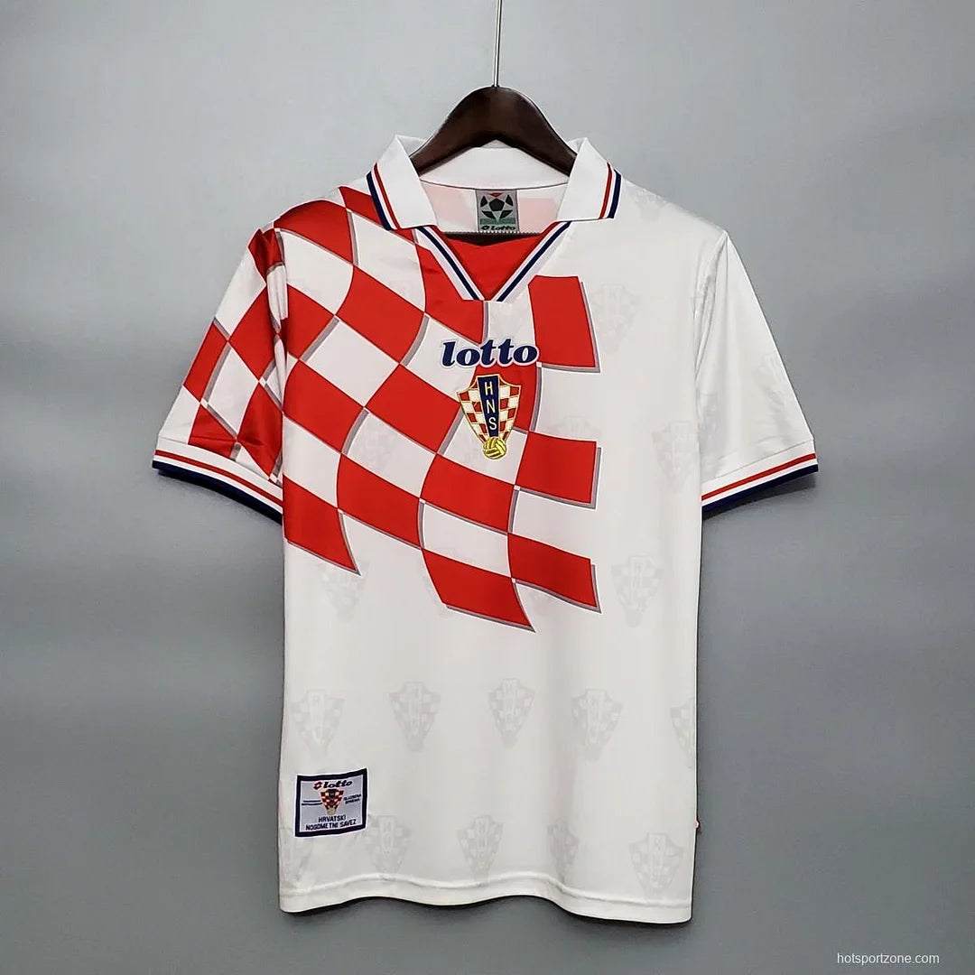 1998 Retro FIFA World Cup Croatia Home Soccer Shirt