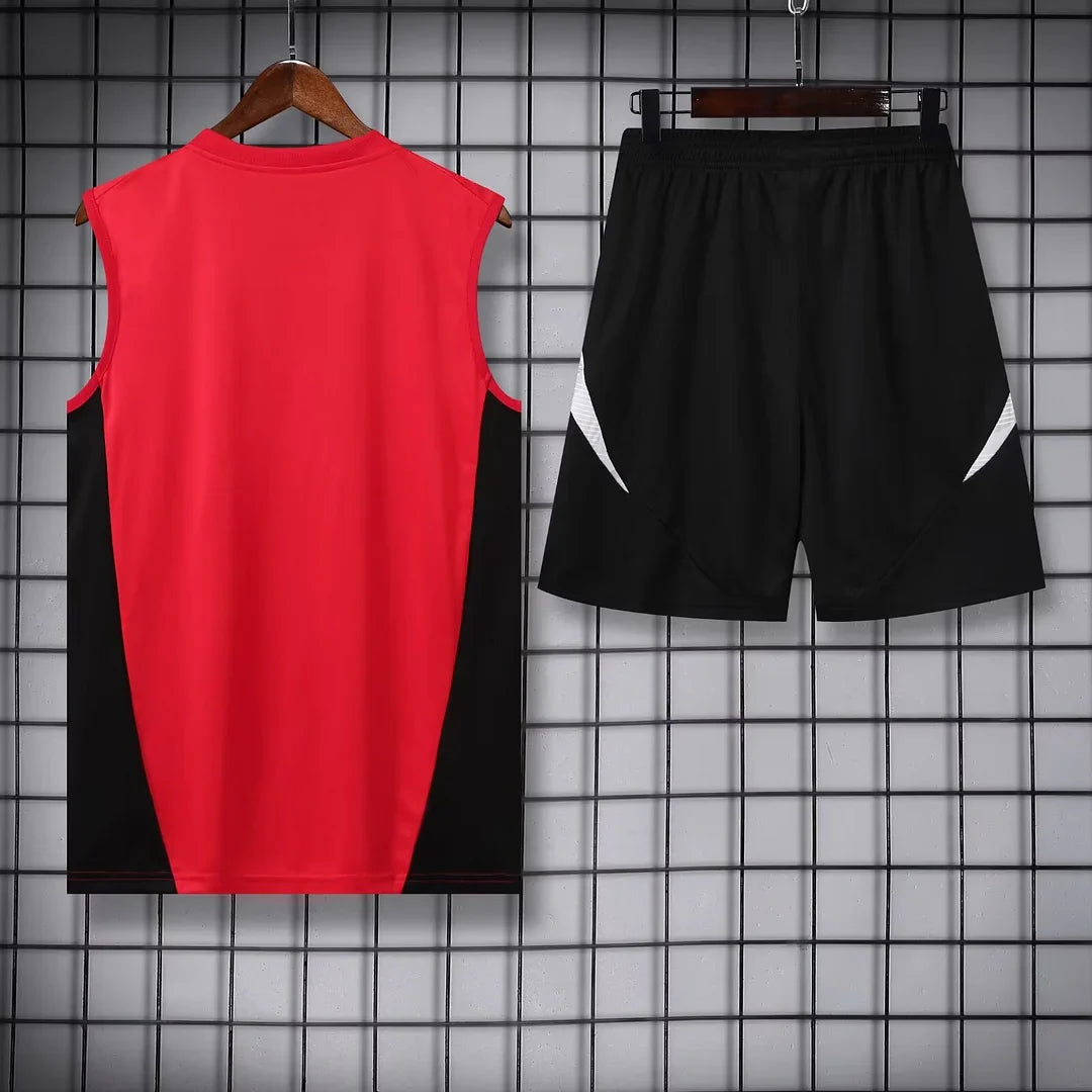 2024/2025 Manchester United pre-match training Red Jersey+Shorts 1:1 Thai Quality