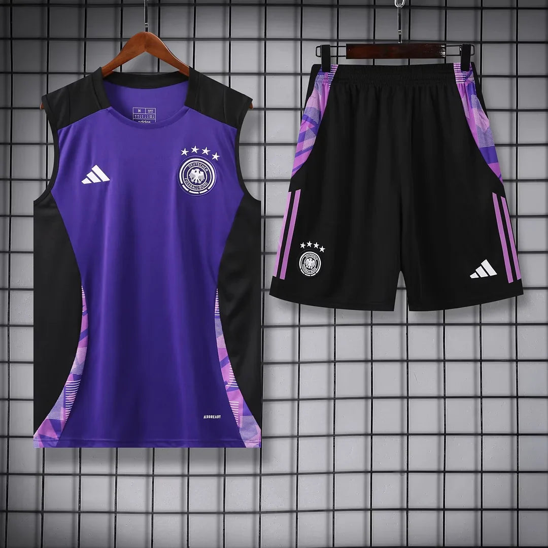 2024 Germany pre-match training Purple Jersey+Shorts 1:1 Thai Quality