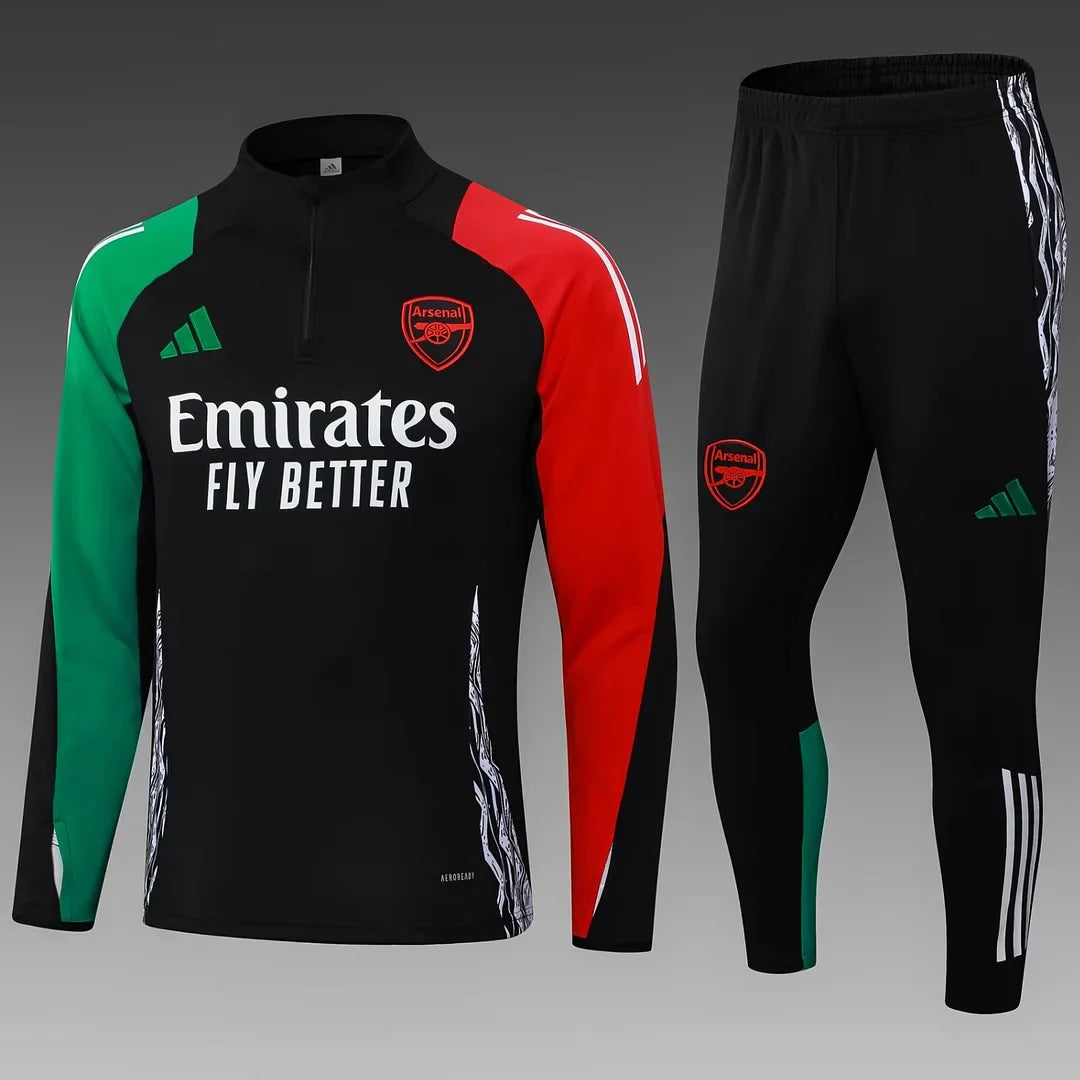 2024/2025 Arsenal Half-Pull Tracksuit  Black 1:1 Thai Quality