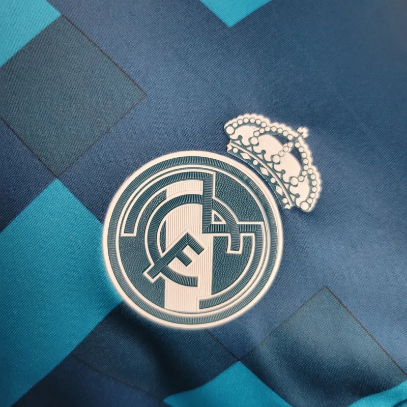 2017/2018 Long Sleeve Retro Real Madrid Third Away Football Shirt 1:1 Thai Quality