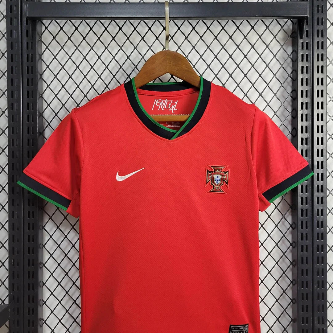 2024 Portugal Home Football Shirt Kids Size 1:1 Thai Quality