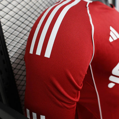 2025/2026 Player Version Long Sleeve Liverpool Home Football Shirt