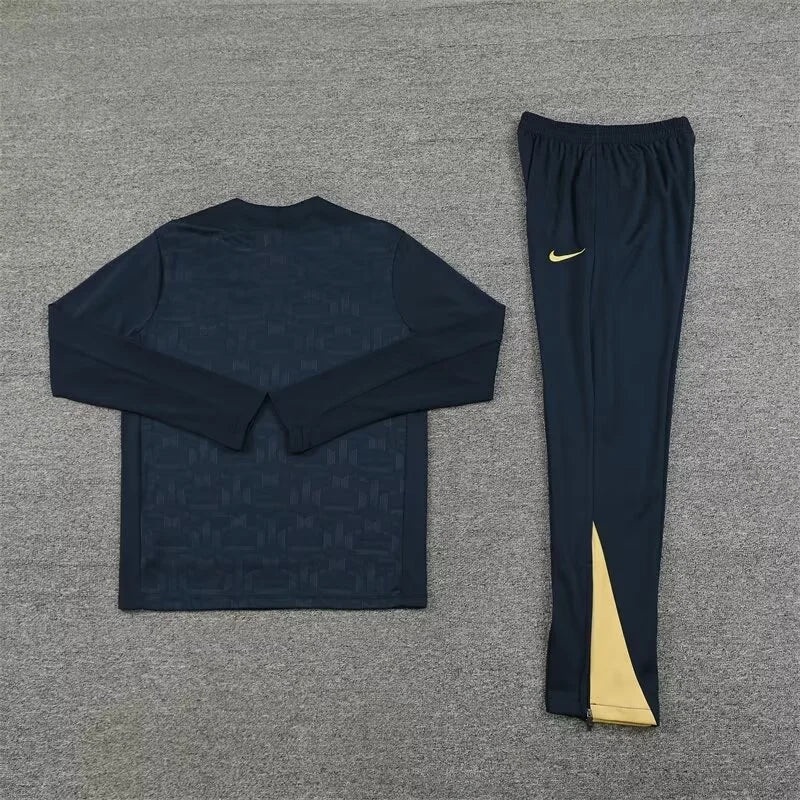 2024/2025 Barcelona Half-Pull Tracksuit Royal blue