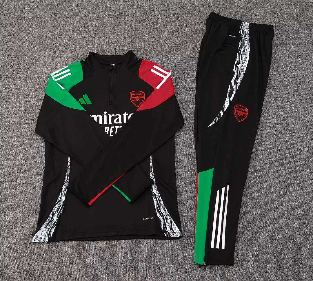 2024/2025 Arsenal Half-Pull Tracksuit  Black 1:1 Thai Quality
