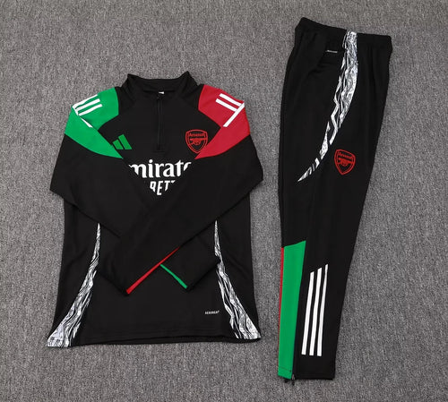 2024/2025 Arsenal Half-Pull Tracksuit  Black 1:1 Thai Quality