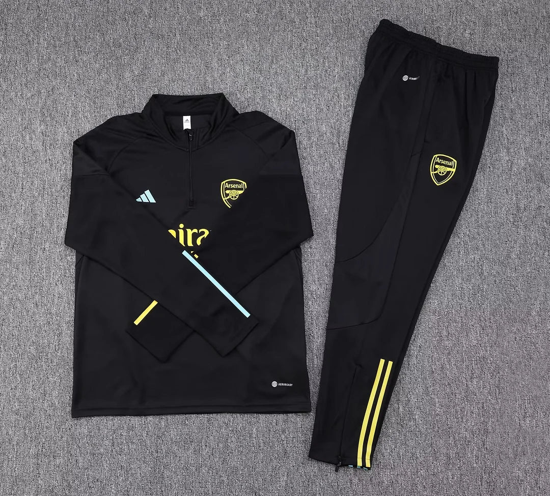 2023/2024 Arsenal Half-Pull Tracksuit Black 1:1 Thai Quality