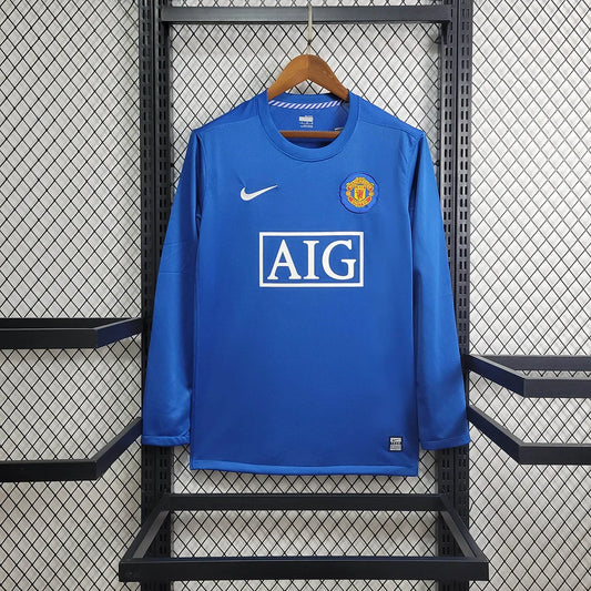 2007/2008 Retro Long Sleeve Manchester United Away Football Shirt 1:1 Thai Quality