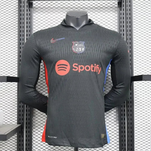 2024/2025 Long Sleeve Player Version Barcelona Away Jersey 1:1 Thai Quality