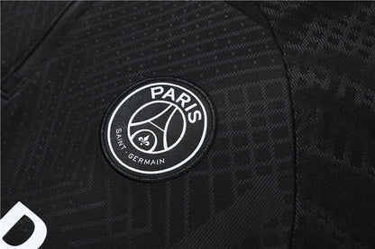 2022/2023 PSG Paris Saint-Germain Full Black Half-Pull Tracksuit