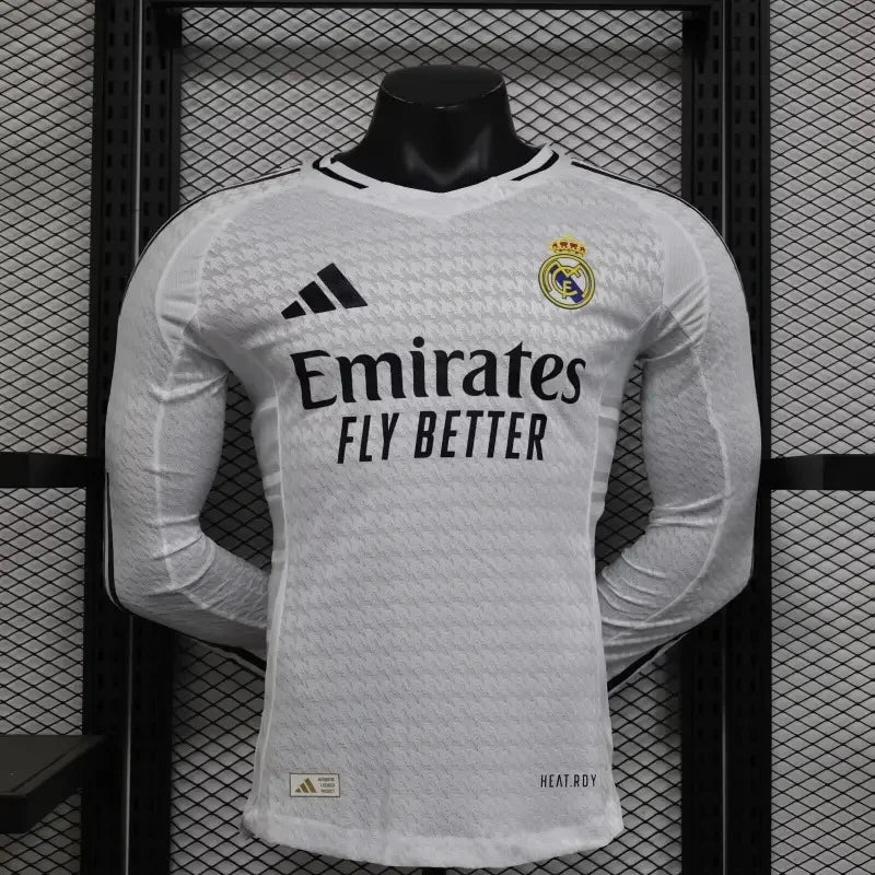 2024/2025 Long Sleeve Real Madrid Home Football Shirt 1:1 Thai Quality