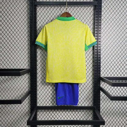 2024 Brazil Home Football Shirt Kids Size 1:1