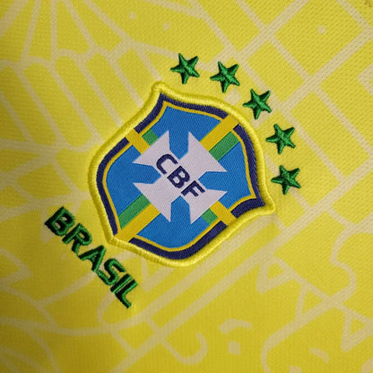 2024 Brazil Home Football Shirt Kids Size 1:1