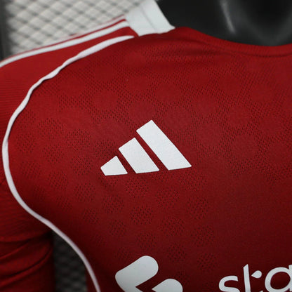 2025/2026 Player Version Long Sleeve Liverpool Home Football Shirt