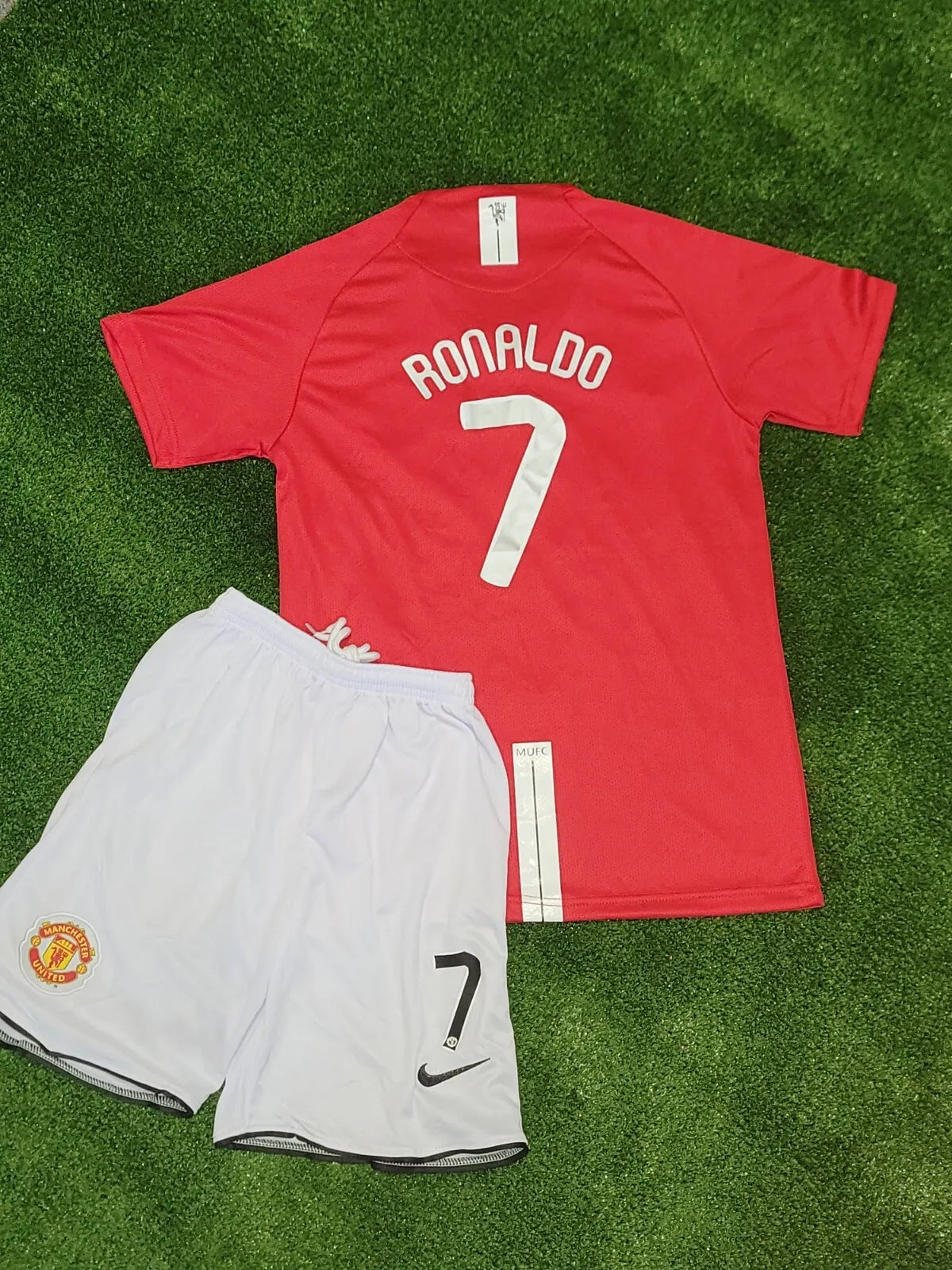 2007/2008 Retro Kids Size Manchester United Home Football Shirt 1:1 Thai Quality