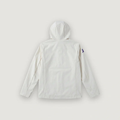 Brasilien Windbreaker mit Kapuze – Cremeweiß