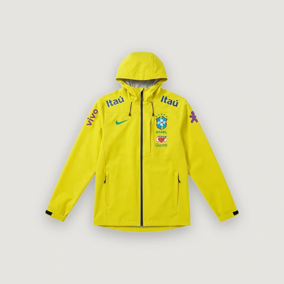 Brasilien Windbreaker mit Kapuze – Gelb