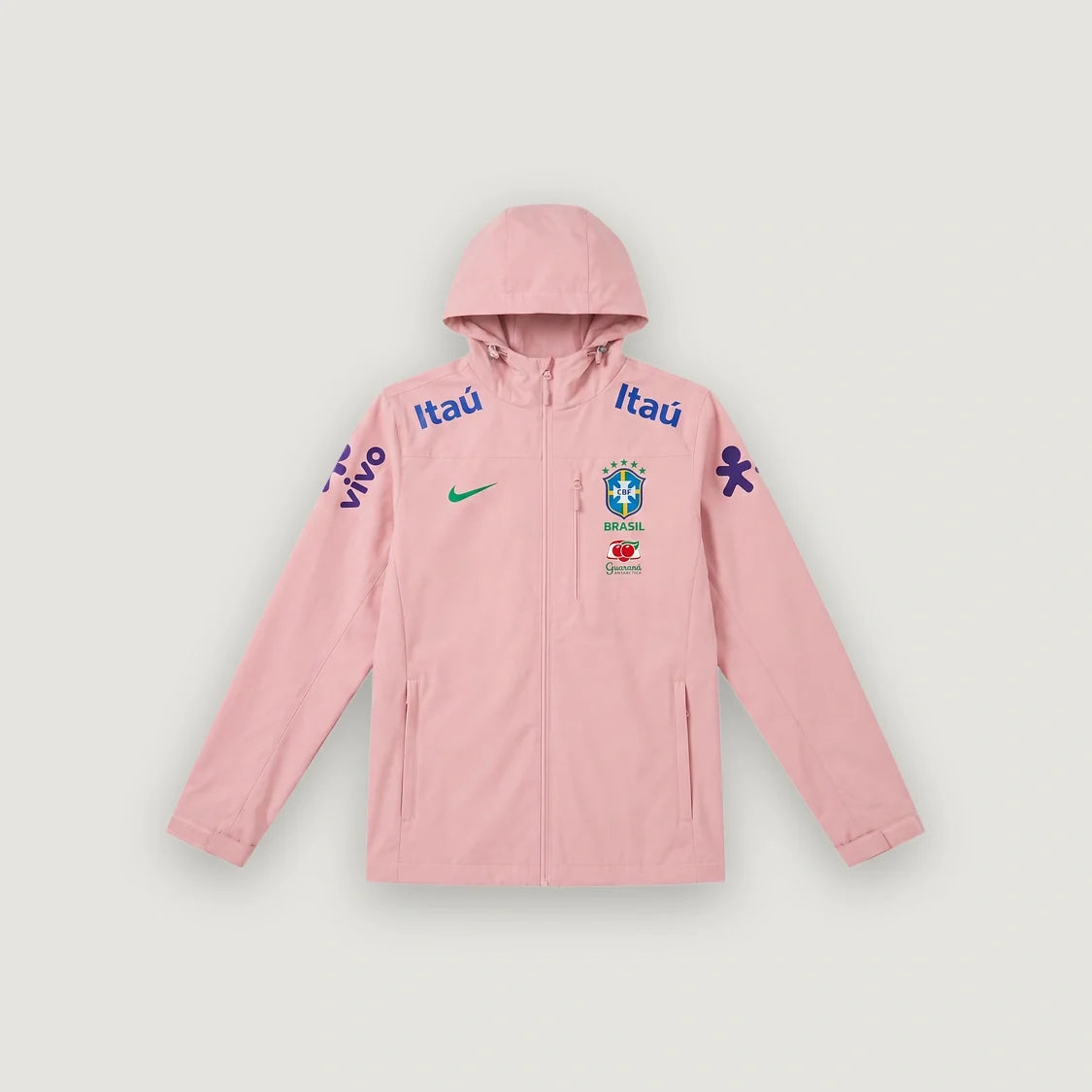 Brasilien Windbreaker mit Kapuze – Rosa