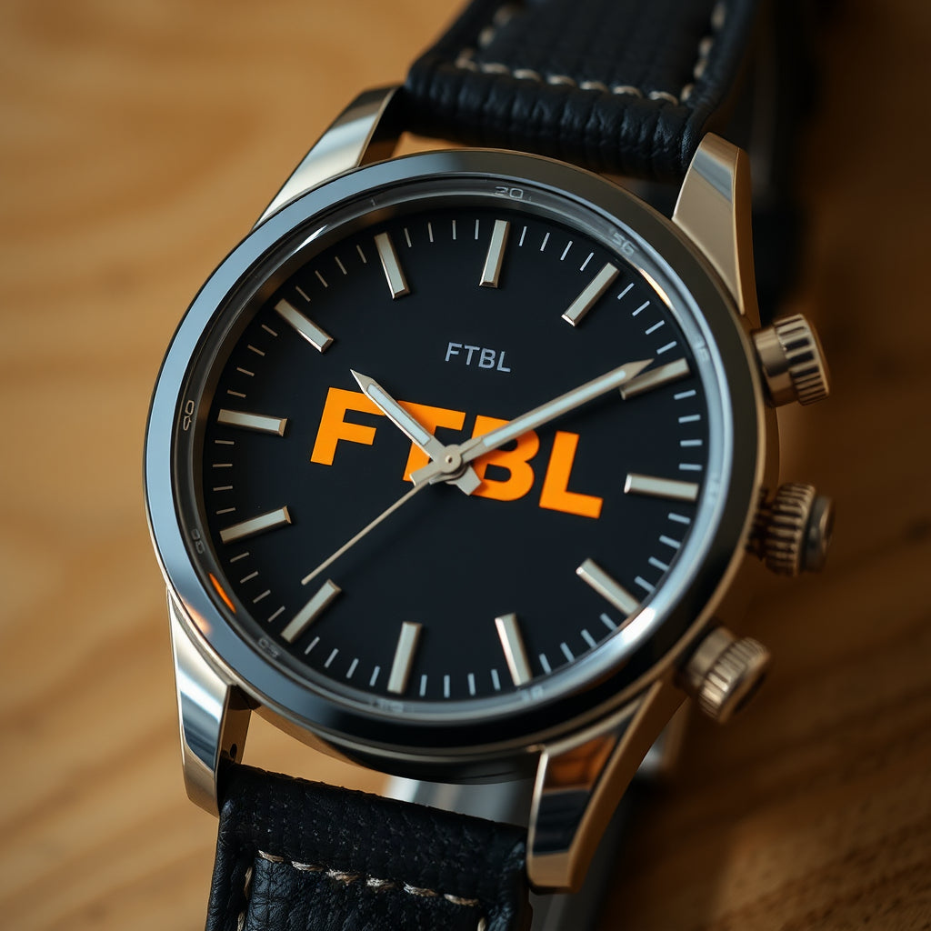 Ftbl Watch Black Aniline Leather